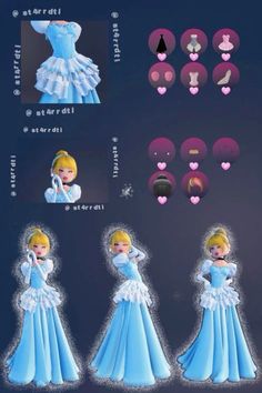 the instructions for how to make a princess dress in frozen water, with pictures and text below