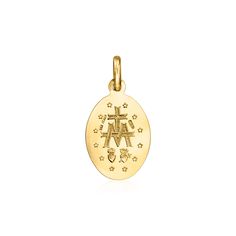 Ross-Simons - Italian 14kt Yellow Gold Miraculous Medal Pendant. A spiritual expression of faith and dedication, the Miraculous Medal pendant shines in satin and polished 14kt yellow gold. Made in Italy. Single bale fits chain up to 3mm, sold separately. 14kt yellow gold Miraculous Medal pendant. Yellow Gold Oval Pendant For Anniversary, 14k Gold Spiritual Miraculous Medal Jewelry And Charms, 14k Gold Spiritual Miraculous Medal Jewelry, 14k Gold Spiritual Jewelry And Charms For Commemoration, 14k Yellow Gold Jewelry With Miraculous Medal, Spiritual Yellow Gold Wedding Jewelry And Charms, Yellow Gold Spiritual Jewelry For Anniversary, Yellow Gold Pendant With Polished Finish, Miraculous Medal