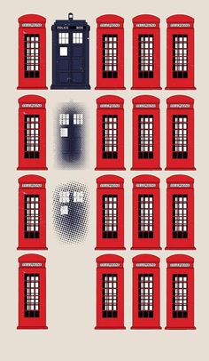 the doctor who is in red phone booths