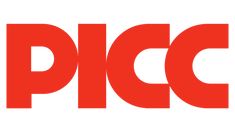 the picc logo is shown in red and white, as well as two smaller letters