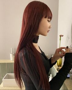 Merah Maroon, Hair Nutrition, Fesyen Rambut, Japanese Hairstyle, Hair St