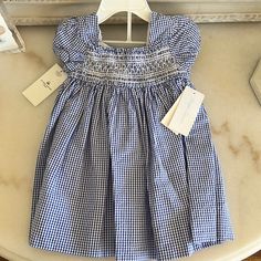 Nwt Ralph Lauren Smocked Gingham Dress With Matching Bloomers -Never Been Worn And Comes In Clear Plastic Sleeve -Perfect For 4th Of July! Cute Gingham Smocked Dress With Ruffles, Fitted Gingham Smocked Dress With Short Sleeves, Fitted Plaid Smocked Dress With Smocked Bodice, Cotton Gingham Smocked Dress With Ruffles, Cotton Smocked Dress With Ruffles In Gingham, Short Sleeve Gingham Smocked Dress, Gingham Cotton Smocked Dress With Short Sleeves, Gingham Smocked Dress For Picnics, Spring Gingham Dresses With Smocked Cuffs