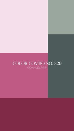 the color combo no 529 is shown in red, pink and grey tones with white letters