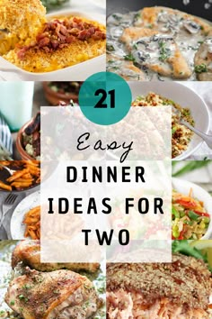 It doesn’t matter if it’s Valentine’s Day and you want to impress your significant other or a casual evening with your roommate, friend, or your loved one. These easy dinner ideas for two are guaranteed to help you out! Newlywed Meals Easy Dinners, Easy Dinners For Couples, Easy Dinner For Couples, Easy Dinner Recipes For Couples, Easy Meals For Couples, New Wife Recipes, Easy Dinner Recipes For Date Night, Dinners For Couples To Make Together, Roommate Dinner Ideas