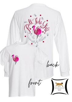 Beautiful hand drawn and lettered graphic by Jennifer Borkowski Designs! Monogram, mom, grandma, etc can be added on front flamingo. Please select personalization.  This is is for PERSONAL USE only and not to be shared, gifted or sold. It is exclusive and remains the property of Jennifer Borkowski Designs. Jacksonville Nc, Monogram T Shirts, Beautiful Hand, Alabama, Womens Clothing Tops, Flamingo, Hand Drawn, How To Draw Hands, Monogram