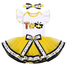 PRICES MAY VARY. Bee Theme Birthday Party Outfit: Toddler kids girl bee birthday cake smash outfit come with short sleeve bee romper t-shirt and tulle tutu skirt and bee bownot headband 3pcs Set, Adorable little girls bee prinecess dress baby toddler girls half 1st 2nd 3rd birthday outfit for princess cake smash photo props. Fancy dress up bee themed birthday party supplies tutu skirt dress up outfit for bee theme birthday decorations party homewear role play suit christening wedding holiday summer clothes set. Baby Girl First Birthday Outfit: Little girls cartoon fancy bee birthday party princess dress up costume,toddler girls first second three birthday girl outfit set,great as little big sisters family matching dress up costume. Celebrating your child's one two three birthday with our b Bee Fancy Dress, Photoshoot Clothes, Baby Girls First Birthday, Bee Birthday Theme, Bee Themed Birthday Party, Third Birthday Girl, Cake Smash Photoshoot, Princess Tutu Dresses, Smash Photoshoot