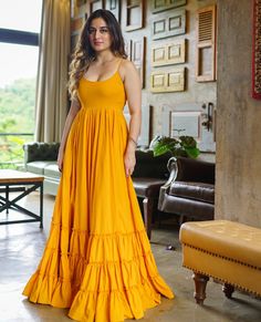 Cotton Maxi Dress, Yellow Outfit, Cotton Maxi, Maxi Dress Cotton, Dresses For Women, Cotton Dresses, Clothing Brand, Boho Fashion