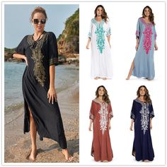 Cotton Embroidered Robe Style Beach Sun Protection Shirt Beach Vacation Bikini Cover Shirt -7 Colors

Flat size: length 138cm; Shoulder width 40cm


Sleeve length 18cm; Chest circumference 120cm Embroidered Robe, Embroidered Robes, Blue Embroidery, Cross Border, White Embroidery, Gold Threads, Beach Vacation, Sun Protection, Sleeve Length