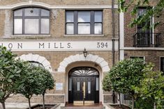 the front entrance to union mills, an apartment building in new york city's financial district