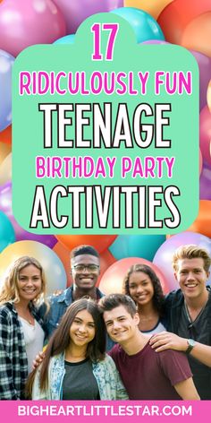 Here are 17 of the best teen party games that work well for groups celebrating at a birthday party for your teen son or daughter. These are the coolest most fun games that teenagers enjoy playing and will keep them entertained as party activities they won't roll their eyes at. There's Wink Murder, Junk in the trunk, blindfold makeup artist, would you rather, party planning, event planning, teen party ideas, indoor party games for teens, fun birthday party games for teens, easy bday games teens Game Ideas For Teenagers, Birthday Games For Teens, Fun Teen Party Games, Birthday Party Game Ideas, Teen Birthday Games, 10 Birthday Party, Teen Birthday Party Games, Girls Birthday Party Games