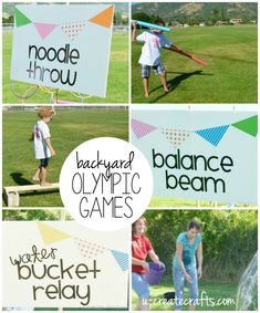 Backyard Olympic Games, Olympic Games For Kids, Olympic Idea, Kids Olympics, Olympic Crafts, Olympics Activities, Diy Carnival, Olympic Theme