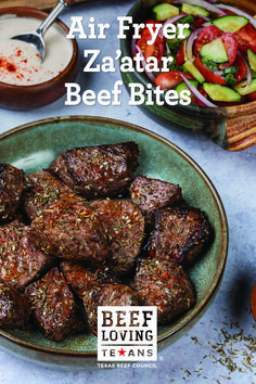 Air fryer za'atar beef bites with tahini sauce Air Fryer Dinner Recipes, Air Fryer Recipes Easy, Air Fryer Recipes Healthy, Air Fryer Recipes, Air Fryer, I Love Food, Instant Pot Recipes, Meal Prep, Pot Recipes