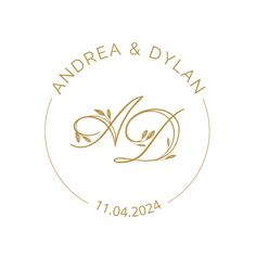 the logo for andrea & dylan, a wedding venue in new york