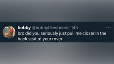 an image of someone's twitter message about bobby likesbees 14h