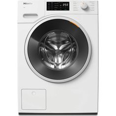 a white washing machine with the door open