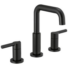 the faucet is shown with two handles and nozzles on each side