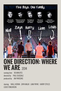 the poster for one direction where we are