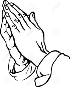 the praying hands are held up in black and white stock photo - 957982