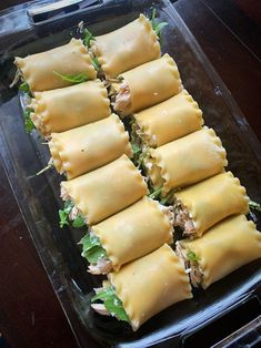 a tray filled with lots of different types of food