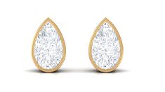 Product Details These beautiful stud earrings feature pear-cut natural diamonds, elegantly set in a bezel setting. The diamonds are of the highest quality, ensuring maximum sparkle and brilliance. The unique pear cut shape adds a touch of sophistication to the design while the bezel setting ensures that the gemstones are securely held in place. The simplicity of the design makes these earrings perfect for both casual and formal occasions, and they are sure to become a staple in any jewelry colle Classic White Teardrop Earrings With Diamond Accents, Classic Pear-shaped Yellow Gold Diamond Earrings, Classic Pear-shaped Diamond White Earrings, Classic Pear-shaped White Diamond Earrings, Classic Diamond Teardrop Earrings For Gift, Pear-shaped Yellow Gold Diamond Earrings For Anniversary, Classic Teardrop Diamond Earrings For Anniversary, Classic Yellow Gold Diamond Teardrop Earrings, Classic Teardrop Bezel Set Earrings