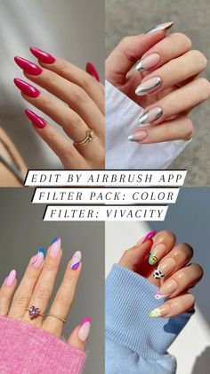 Nail Photo Editing, Trends Nails, App Filter, Nails Trends, Airbrush App, Nail Photos, Photo Edited, Color Filter, Vsco Filter