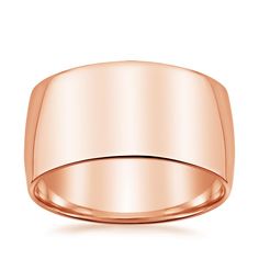 Ellis Ring - 14K Rose Gold. A lustrous and wide band creates a statement-worthy look in this on trend and effortlessly chic style. Due to the width of this ring, we suggest ordering a 1/2 size up for the best fit. 
 
 As a Brilliant Pick, this piece displays the best and brightest in fashion and design and is beloved by Brilliant Earth designers and customers alike. Classic Wide Band Rose Gold Ring With Polished Finish, Classic Rose Gold Wide Band Ring With Polished Finish, Luxury Wide Band Diamond Ring, Luxury Thick Band Wide Ring For Formal Occasions, Elegant Rose Gold Dome Ring For Formal Occasions, Luxury Rose Gold Wide Band Ring For Formal Occasions, Formal Rose Gold Wide Band Ring With Polished Finish, Formal Wide Band Diamond Ring, Modern 14k Rose Gold Wide Band Ring