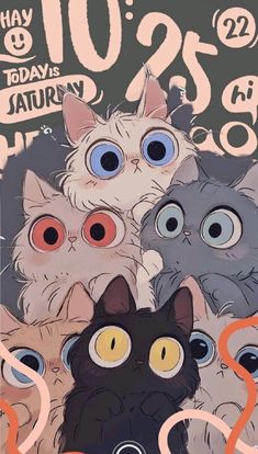 an image of a poster with cats on it