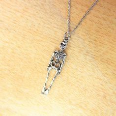 ♥ Skeleton Necklace Silver Skeleton Charm Necklace Skeleton Gift Halloween Charms Christmas Gift Personalized Necklace ♥ This is a beautiful skeleton charm with ♥ You will receive 1 necklace ♥ Skeleton charm 39x9x3 mm ♥ Stainless steel chain 18 inches ♥ We strive for next day shipping, but we do not ship on Saturdays, Sundays, and Holidays. It may sometimes take a bit longer when we have unusually large volume of orders. Thank you for your patience! ♥♥ For more details on shipping guideline and Spooky Skull Jewelry For Gifts, Beautiful Skeleton, Skeleton Gifts, Skeleton Necklace, Mexican Sugar Skull, Personalised Bangle, Halloween Necklace, Mother Christmas Gifts, Halloween Charms