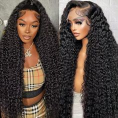 PRICES MAY VARY. 360 Lace Front Wigs Human Hair Materials: 100% Unprocessed Brazilian Deep Wave Virgin Human Hair. Cut From Young Girl Head Directly. Bouncy, Soft, Clean and Tangle-Free. Can Be Straightened, Curled, Bleached as Your Own Hair 360 Deep Wave Lace Front Wigs Human Hair Cap Size: Average Cap ( about 21.5-22.5Inch ) with 2 Adjustable Straps and 4 Combs to Fix Almost Heads Well. Feel More Comfortable, Breathable, You Can Wear or Take it Off Freely Deep Curly Human Hair Wig Lace: Deep W Deep Wave Lace Front Wigs, Hair 360, Lace Frontal Wigs, Lace Front Wigs Human Hair, Curly Human Hair Wig, Wig Lace, Deep Curly, Wigs Human Hair, Wigs For Women