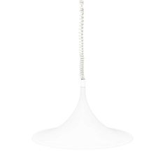 a white lamp that is on top of a table with a cord attached to it