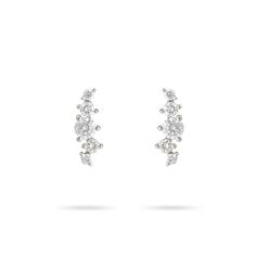 Like sparkling stars in the sky these diamond studs rest gracefully on your ears. A design that's both understated and unique. These earrings are intended to be the kind of wear-anytime studs you won't want to take off. SPECS: Featuring a cluster of ten diamonds per pair, approximately 0.42ctw. Four diamonds 1.5mm diameter 0.06ct, four diamonds 2.0mm diameter 0.14ct, two diamonds 3mm diameter 0.22ct,  Natural diamonds G-H colour, SI clarity 14K solid white gold Can be customised  Ready to ship! Stars In The Sky, Diamond Earrings Studs Round, Gold Diamond Studs, Sparkling Stars, White Solid, Cluster Earrings, Butterfly Earrings, Diamond Cluster, Earring Backs