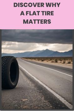 Flat tire on an empty desert highway under a cloudy sky. Staying Calm, Life Unexpected, Flat Tire, Under Pressure, Problem Solving, Stepping Stones, Our Life, Personal Growth, Turning