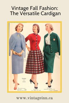 Fall is here and the Cardigan is the perfect item for your Fall Outfit. Visit the Vintage Inn Blog to see vintage fashions, vintage advertisements, vintage photos & knitting patterns for the fantastic Cardigan. Enjoy! Vintage Blog, Red Cardigan, Fall Is Here