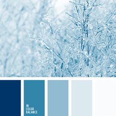 the color scheme is blue and white, with some frosting on it's branches