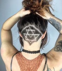 Check out our website to see the latest in hair trends! #undercut #undercuthair Like, Comment & React what your thoughts are on this pin! Geometric Undercut, Undercut Design