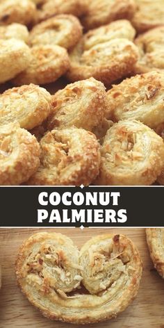 Palmiers, elephant ears, orejas... there are so many names for this type of cookie! But whatever you call it, these coconut palmiers are so delicious and SO easy. Puff Pastry Cookies, Palmiers Recipe, Today Recipes, French Cookies, French Patisserie, Quick Appetizers, Puff Pastry Sheets, Raw Sugar, Pastry Sheets