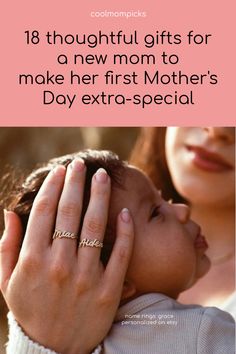 Your first Mother's Day is so special, so we've put together 18 thoughtful, meaningful Mother's Day gifts for new moms to help her feel appreciated, loved, and honored -- as she should be every day. | Mother's Day Gift Guide | Gifts for Mom | Gifts for New Moms | Unique Gift Ideas for Mom | First Mother's Day Ideas | coolmompicks.com Mother's Day Ideas, Gift Ideas For Mom, First Mothers Day Gifts, Feeling Appreciated, Mother's Day Diy, First Mothers Day, Mom Blog, Baby First Birthday, Mom Gifts