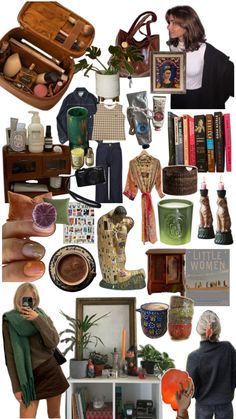 a collage of various items from the past