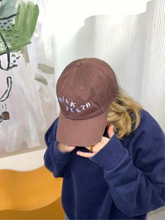 An adult-sized version of our baseball cap with Milk Teeth logo embroidery. In soft cotton canvas with an adjustable brass fastening in back. Brown Cotton Baseball Cap With Letter Print, Brown Letter Print Baseball Cap, Casual Brown Baseball Cap With Letter Print, Brown Casual Cap With Letter Print, Brown Baseball Cap With Letter Print And Curved Bill, Brown Snapback Baseball Cap With Letter Print, Brown Snapback Cap With Letter Print, Brown Curved Bill Baseball Cap With Letter Print, Brown Dad Hat With Letter Print