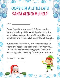 a letter to santa from the elf