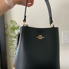 Brand New With Tags. Never Used, Just Ordered The Wrong Bag. Coach Small Bucket Bag. Black Pebbled Leather. Comes With Cross Body Strap Still In Packaging. Excellent Condition. Small Bucket Bag, Small Buckets, Bags Coach, Black Pebbles, Pebbled Leather, Coach Bags, Bucket Bag, Cross Body, Bag Lady