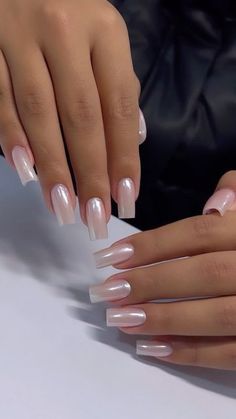 Simple Acrylic Nails, Acrylic Nails Coffin Short, Nails Long, Square Acrylic Nails, Manicure Y Pedicure, Classy Nails, Nail Inspiration