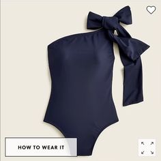 J Crew Bow Shoulder One Piece Swim Suit. Navy Blue. Size 8. New, With Tags. Bow Unties And Is Adjustable For The Perfect Fit. Full Coverage, High Rise Back, Low Cut Leg. Chic Navy Swimwear For Summer, Suit Navy Blue, One Piece Swim, Swim Suit, Low Cut, Womens Swim, One Piece Swimsuit, J Crew, High Rise