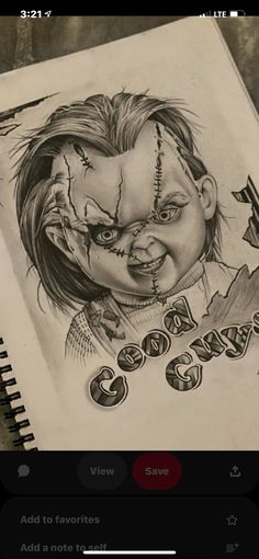 an image of a drawing of a creepy clown