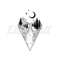 Follow the River - Temporary Tattoo Sunset Chaser Tattoo, Tattoo Care Instructions, River Tattoo, Realistic Fake Tattoos, Easy Sketches, Tattoo S, Sunset Tattoos, Realistic Temporary Tattoos