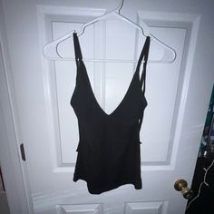 Adjustable Strap, Cute Halter Top With Built In Cami Bra. Brand New With Tags Black Top With Built-in Bra For Day Out, Black Tops With Built-in Bra For Day Out, Ribbed Halter Top, Cami Bra, Old Navy Tops, Navy Tops, Halter Top, New Color, Old Navy