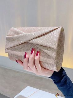 BirdinBag - Bolso sobre oro rosa: Eleva tu estilo Envelope Bag For Party, Gold Glitter Party, Glitter Purse, Envelope Purse, Gold Envelopes, Party Handbags, Glitter Party, Party Purse, Gold Handbags