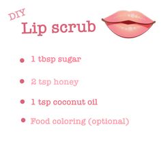 Homemade Lip Scrub Recipe Sugar Easy Diy, How To Make Homemade Sugar Scrubs, Cosmetic Business Ideas, Homemade Lip Scrubs, Homemade Scrubs, Obličejové Masky, Diy Lip Scrub, Diy Body Scrub Recipes, Diy Sugar Scrub Recipe