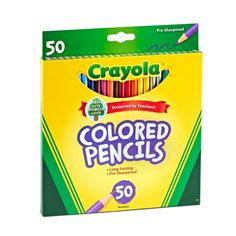 crayola colored pencils 50 count box