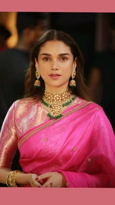 Pink Blouse Design, Arrange Marriage, Aditi Rao Hydari, Aditi Rao, Saree Blouse Patterns, Elegant Blouse Designs, Unique Blouse Designs